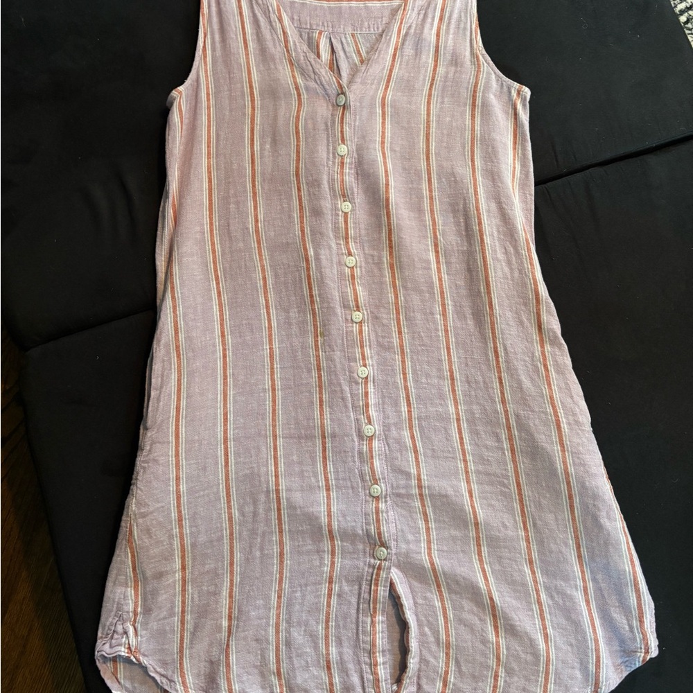 Marine Layer Striped Sleeveless Dress - Pink and Orange